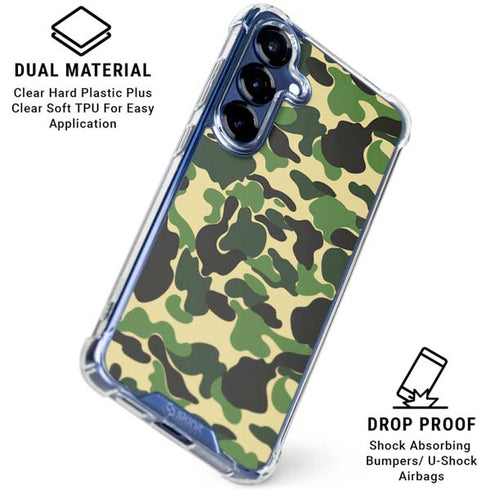 Green Street Camo Galaxy S25 Clear Case